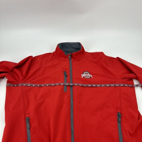The Ohio State‎ Buckeyes Men's XXL Red Fleece Lined Full Zip Softshell The Oval - Picture 8 of 10